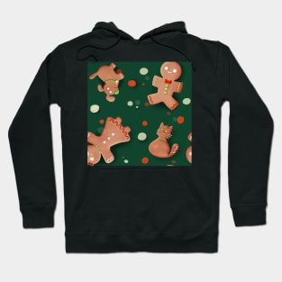 Gingerbread shaped family for Christmas stuff Hoodie